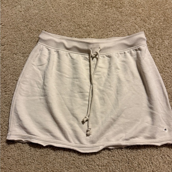 American Eagle Outfitters Dresses & Skirts - American Eagle Outfitters Cream Skater Mini Skirt Tie Front